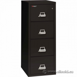 Black FireKing Fire Proof 4 Drawer Vertical File Cabinet
